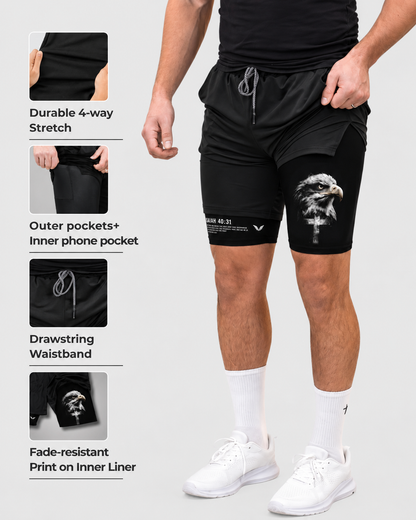 Eagle Cross  Performance Shorts | Isaiah 40:31