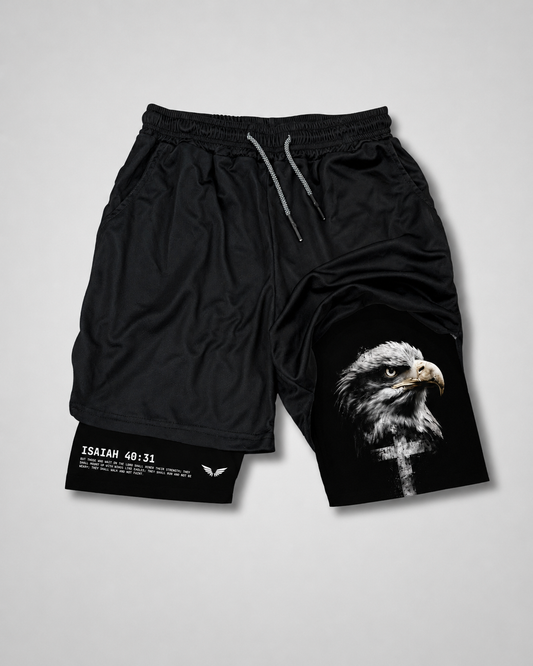 Eagle Cross  Performance Shorts | Isaiah 40:31
