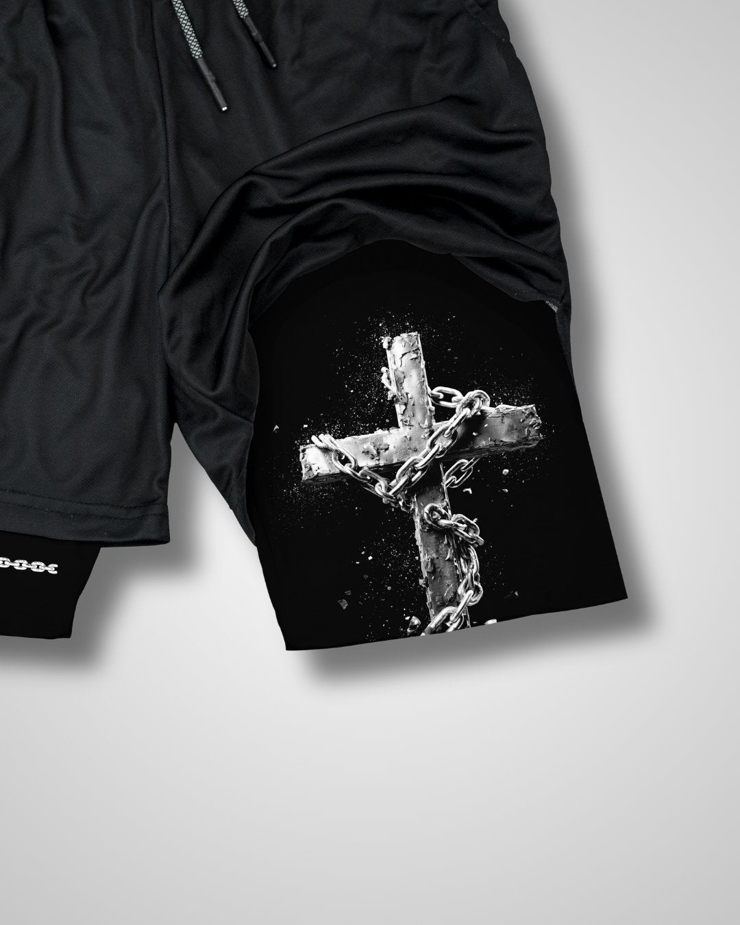 Chained Cross Performance Shorts | Philippians 4:13